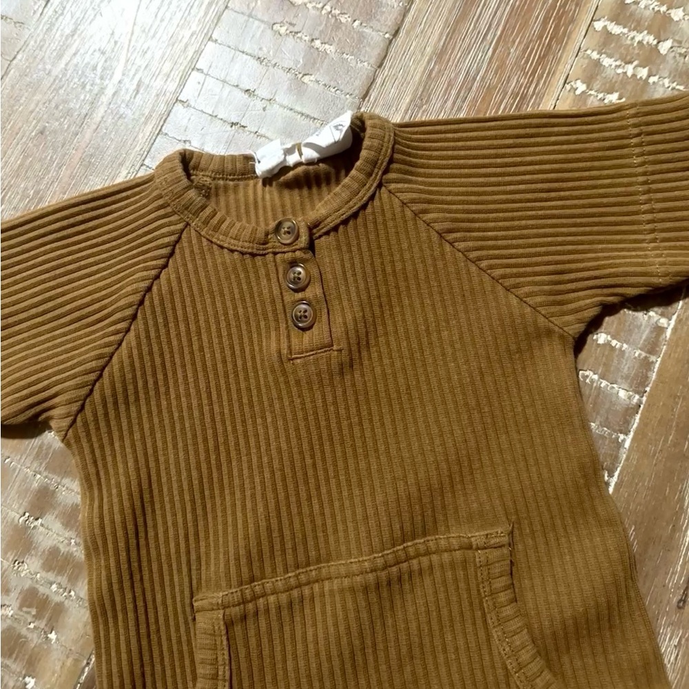 Jamie Kay Ribbed Baby Romper Jumpsuit - Picture 4 of 5